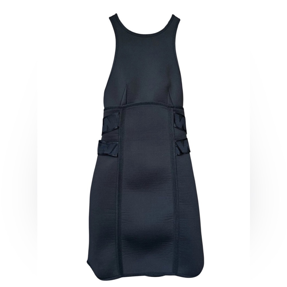 Alexander Wang x H&M black sleeveless logo scuba mini dress night out bodycon - Picture 2 of 11